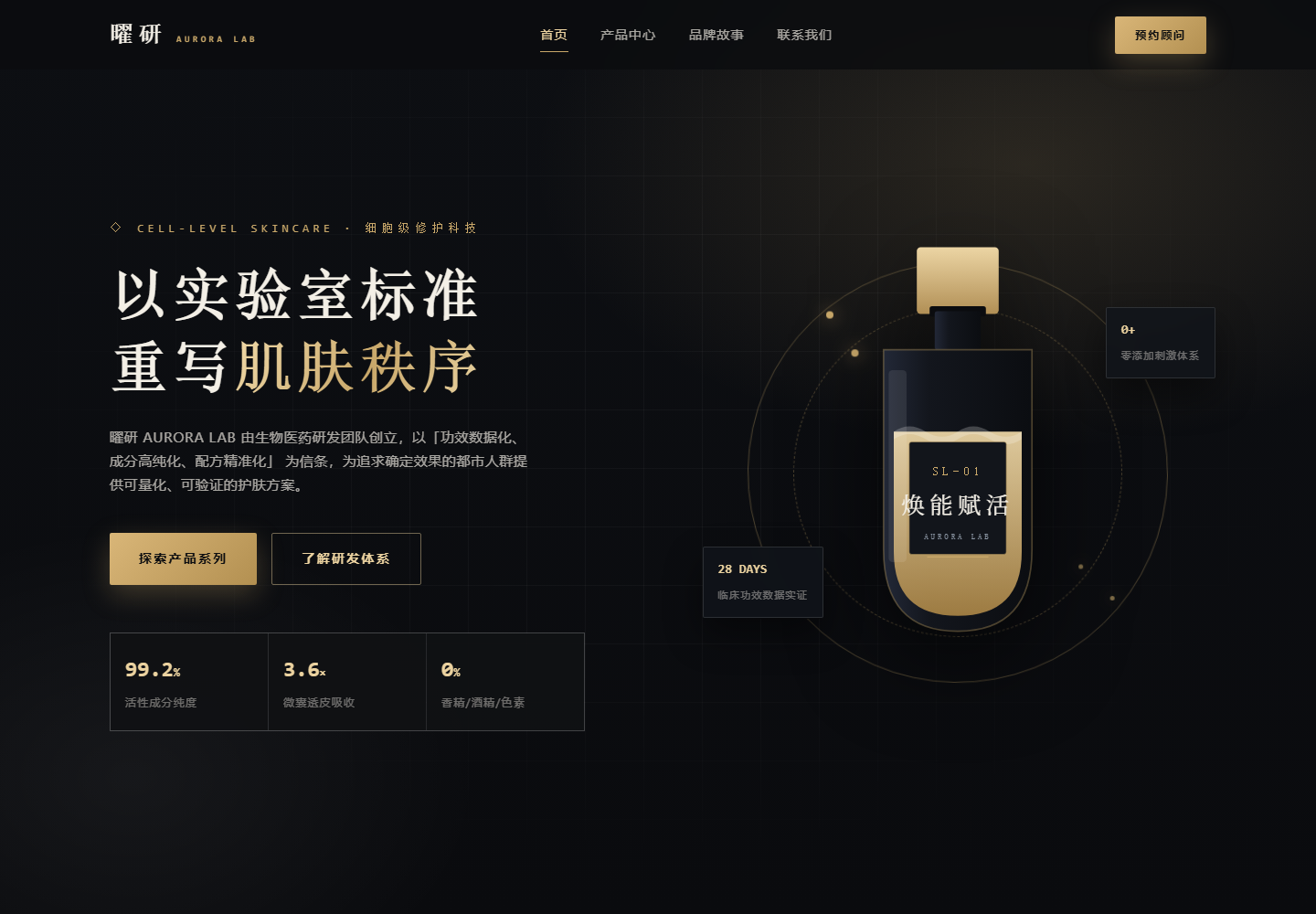 曜研 · 轻奢科技风预览